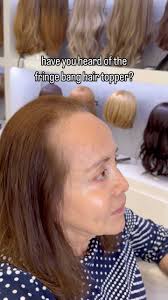 The Fringe Bang Hair Topper! How beautiful does our client look?! 🥰, The  Fringe Bang Hair Topper is one of our favorite low-density pieces! They are  great, easy solutions if you have thinning hair ...