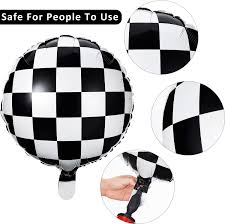 A black and white party theme is normally associated with elegance or very special occasions. Buy Checkerboard Balloon Aluminum Foil Balloon Black White Checkered Balloon For Racing Themed Party Decoration Supply 18 Inches 12 Online In Taiwan B0819rcj47