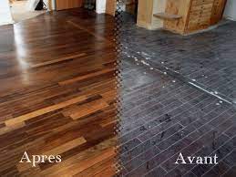 but de l intervention eliminer le traitement present sur le parquet et mettre en place un traitement le plus discret possible conservation renovation sol