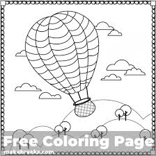 Printable coloring pages, balloons coloring pages for toddlers, balloons coloring books for kids, coloring pages for preschoolers, balloons coloring. Air Balloon Coloring Page Make Breaks