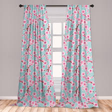 Maybe you would like to learn more about one of these? East Urban Home Arber Cherry Blossom Curtains Inspirational Seasonal Flower Garden Arrangement In Pastel Color Window Treatments 2 Panel Set For Living Room Bedroom Decor 56 X 63 Pale Blue Redwood Pink Wayfair
