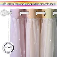 Die gardinen haben die aufgabe die fenster zu verkleiden. L S 2er Set Vorhang Kinderzimmer Madchen Regenbogen Transparent Vorhange Gardinen Krauselband Durchsichtig Kinder Dekoschal Fur Fenster 140x160 Vorhange Fensterdekoration Feelingcreativo Com