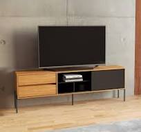 Rack para TV 100% Mdf com 2 Gavetas e 1 Porta de Correr Freijó/Preto –  Dalla Costa