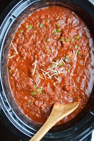 Crockpot Tomato Pasta Sauce Recipe Homemade Italian Spaghetti Sauce Best Spaghetti Food Processor Recipes