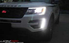 Led Daytime Running Lights Kit For 2016 2017 Ford Explorer Direct Vertical Mount Powered By 6 Pieces Of High Power Xenon White Led Diodes Ford Explorer Ford Ford Explorer 2017
