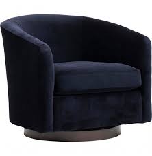 Coltrane Swivel Chair Vernon Navy Swivel Dining Chairs Comfy Leather Chair Family Room Accent Chair