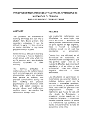 Ver más ideas sobre problemas matemáticos, acertijos, juegos mentales. Http Biblioteca Esucomex Cl Rca Principales 20dificultades 20cognitivas 20para 20el 20aprendizaje 20de 20matem C3 A1tica 20en 20primaria Pdf