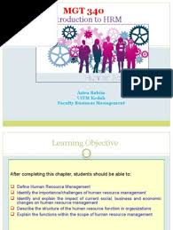 Faculty of accountancy (ac) 22. Chapter 1 Introduction To Hrm Human Resource Management Human Resources