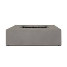 Fire pit styles today's fire pits are much more sleek and stylish than their name implies. Matteau 40 In Square Concrete Composite Natural Gas Fire Table In Flint With Vinyl Cover 140ng Flnt The Home Depot In 2021 Fire Pit Kit Propane Fire Pit Table Gas Fire Pit Table