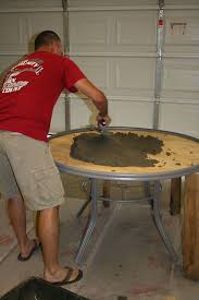 Rectangular tops offer more holding space or sitting space. How To Create A Concrete Table Top For Your Patio Table Diy Patio Table Patio Table Top Round Patio Table