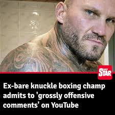 Derek Gordon Heggie admitted to posting racially aggravated posts during  the riots over the summer.  https://www.dailystar.co.uk/news/latest-news/bare-knuckle-boxing-champion-riots-34241059