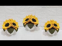 Semoga tutorial kali ini bermanfaat yaa.lihat juga,tutorial felt flower popular: Diy Bunga Hias Meja Flanel Diy Bunga Matahari Flanel Dalam Pot Youtube Hiasan Meja Bunga Perhiasan