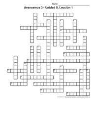 While our crossword puzzles are certain to improve spelling and vocabulary. Avancemis 1 Unidad 3 Leccion 1 Crossword Puzzle Spanish Avancemos 2 Vocab 1 1 Crossword By Srta S Spanish Smorgasbord Cute766 To Answer A Crossword Question First You Will Find