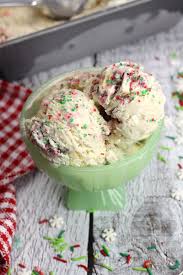 Set up a toppings bar to go along with this ice cream. No Churn Christmas Cookie Ice Cream The Toasty Kitchen