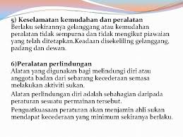 Setiap pendekatan memerlukan satu proses yang jelas dan yang proses pemeriksaan merupakan kunci utama dalam menguruskan dan mengurangkan risiko berlakunya kecederaan dan kemalangan (sekendiz 2011). Pencegahan Kecederaan Dalam Sukan Definisi Terma Pencegahan 6