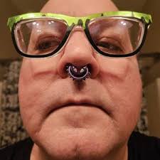 10G or 8G Titanium Horseshoe Circular Barbell, Lab Lavender Opal,  Internally Threaded ASTM F136 Titanium