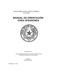 Instructivos de juegos de patio tradicionales de mexico. Manual De Orientacion Para Ofensores Texas Department Of