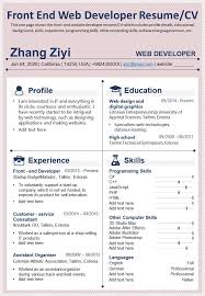 Curriculum vitae shows a detailed overview of one's career in chronological order. Difference Between Front End And Web Developer