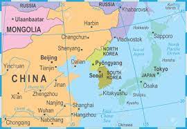 ¿quién es el vecino del sur de corea? Corea Del Norte Corea Del Sur Japon China Rusia Mapa De Mongolia Ilustracion Vectorial Detallada Ilustraciones Vectoriales Clip Art Vectorizado Libre De Derechos Image 87107358