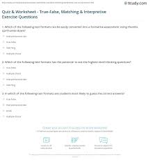 The office ultimate trivia quiz for true … Quiz Worksheet True False Matching Interpretive Exercise Questions Study Com