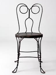 Vintage Ice Cream Parlor Chair Black Iron Cafe Chair Metal Etsy Metal Bistro Chairs Metal Chairs Cafe Chairs