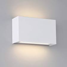Blok 7 H White Led Wall Sconce W Emergency Backup Battery 41w26 Lamps Plus