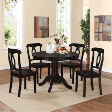 Aubrey 5 Piece Traditional Height Pedestal Dining Set Black Walmart Com Dining Room Sets Dining Room Remodel Dining Furniture