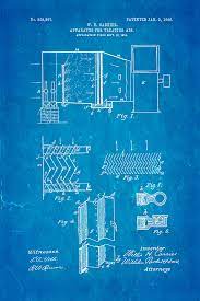 Free shipping in the usa! Carrier Air Conditioning Patent Art 1906 Blueprint Photograph By Ian Monk