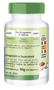 Vitamin D3 20000 I U 120 Tablets Buy Online Vitamin D