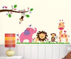 Jungle Animal Wall Stickers Decal Wall Art Animal Wall Decals Kids Wall Decals