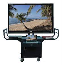 5rcom rolling tv stand has a maximum mounting capacity of 88lbs. Rolling Tv Stands Mobile Lcd Cart
