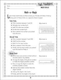 It has an answer key attached on the second page. Math A Magic Mixed Skills Fast Finishers Printable Skills Sheets