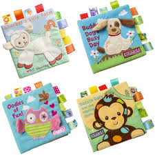 Colorful artwork includes numbers for counting, veggies and farm animals. Activity Fabric Soft Baby Cloth Books Crinkle Squeak Sound Sensory Interactive Educational Toys For Infants Toddlers Kids 4 Packs Set Walmart Com Walmart Com