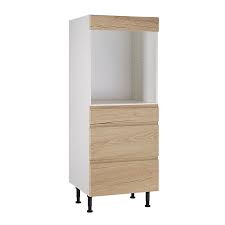 Trouvez les meubles de cuisine qui vous conviennent chez mon espace maison. Meuble De Cuisine Epura Bois Naturel Facade 1 Tiroir 2 Casseroliers Bandeau Four Caisson 1 2 Colonne L 60 Cm Castorama