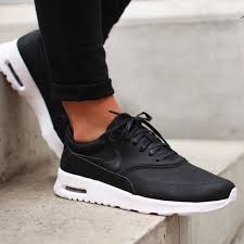 Nike Black Leather Premium Air Max Thea Sneakers Nike Leather Black Nikes Nike Air Max Thea
