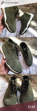 Air Jordan Future Suede Olive Green Nwot Does Not Come With Box Brand New Never Been W Sneaker Outfits Women Sneaker Street Style Women Sneakers Fashion