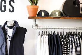 Thanks to its telescopic system, this clothes storage system can be used to save space in any room. Diy Wall Mounted Clothing Rack With Top Shelf Simplified Building