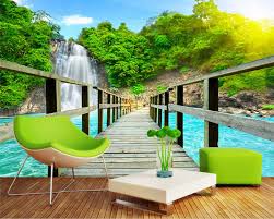 Mewarnai gambar pemandangan khas indonesia alamendah s blog. Beibehang Kustom Wallpaper Air Terjun Indah Lukisan Dinding Wallpaper Jembatan 3d Pemandangan Hd Keluarga Menghiasi Wallpaper Dinding 3d Custom Wallpaper Wallpaper For Walls 3dmural Wallpaper Aliexpress