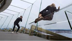 Ride to the observation deck of the seattle space needle and enjoy soaring views. Seattle Space Needle Makeover Includes Selfie Friendly Glass Benches