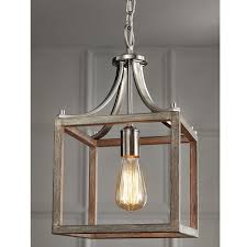 Kitchen island lighting kitchenaid mixer artisan countertops home. Hampton Bay Boswell Quarter 9 44 In 1 Light Brushed Nickel Pendant With Painted Weathered Gray Wood Accents 7947hdcdi The Home Depot Wood Pendant Light Kitchen Island Lighting Kitchen Pendants