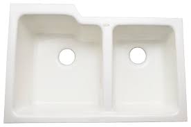 Bathtub fillersdeck mounted, floor mounted, wall mounted… Ceco Redondo Enameled Cast Iron Undermount 60 40 Double Bowl Sink Contemporary Kitchen Sinks By Chemcore Industries