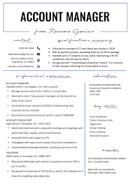 Free finance manager resume 3. Account Manager Resume Sample Writing Tips Resume Genius