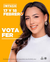 Vota por @franco.ferchy este 17 y 18 de febrero para que se convierta en la  Reina 100 de la #FNSM2024 💛