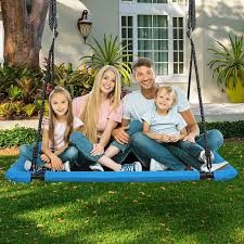 Brettschaukel aus holz für erwachsene mit 4 seilen stricken 40cm breit. 150 80cm Mehrkindschaukel Fur Kinder Erwachsene Outdoor Garten Klokickde