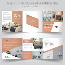 Real Estate Square Trifold Brochure Design Trifold Brochure Design Booklet Design Layout Brochure Design Layout