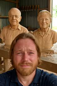 A young man made a wooden statue of his mom and dad, let's appreciate it🧡 