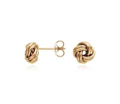 Petite Love Knot Earrings In 14k Italian Yellow Gold Blue Nile Knot Earrings Earrings Gold Knot Studs