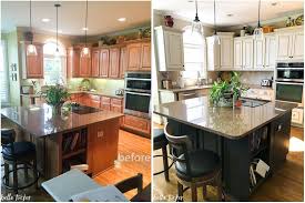 Painted Kitchen Cabinets Accessible Beige Bella Tucker Kitchen Remodel Small Kitchen Cabinets Before And After Painting Kitchen Cabinets