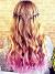 Straight Blonde Hair With Pink Tips
