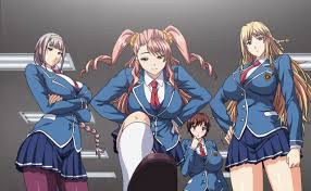 fukunaga koharu, kamiizumi rio, kisshouji arisa, kuga yuriko, kyonyuu  reijou mc gakuen, t-rex (animation studio), screencap, 4girls, breasts,  huge breasts, multiple girls - Image View - | Gelbooru - Free Anime and  Hentai Gallery